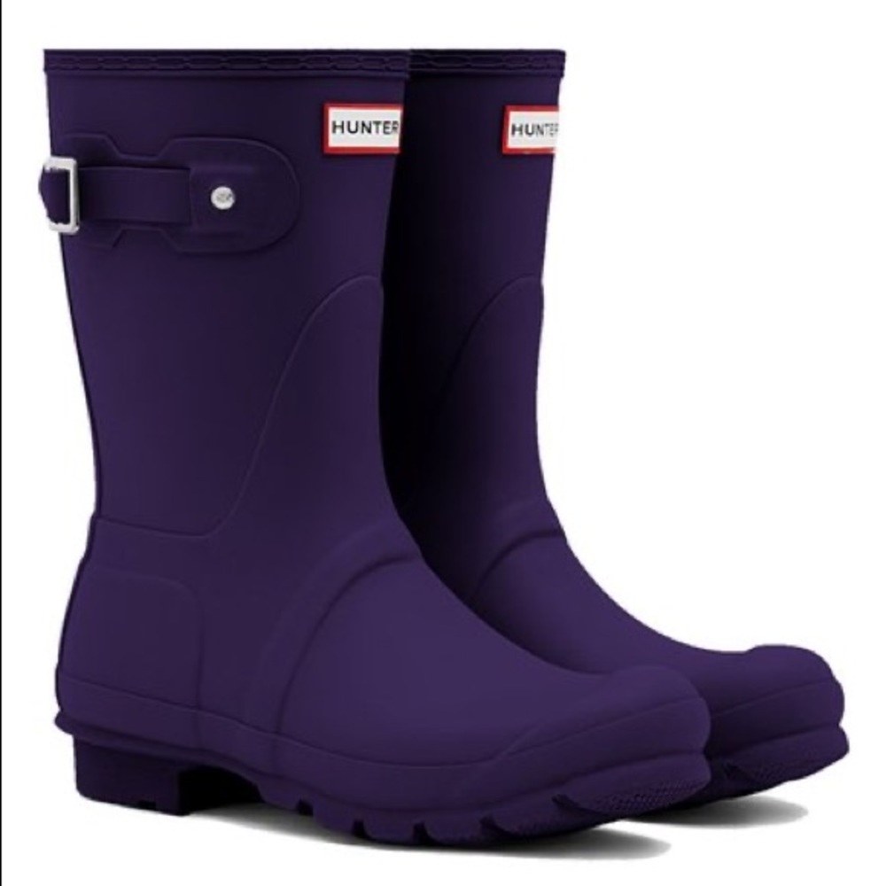 Hunter Purple Short Rain Boots